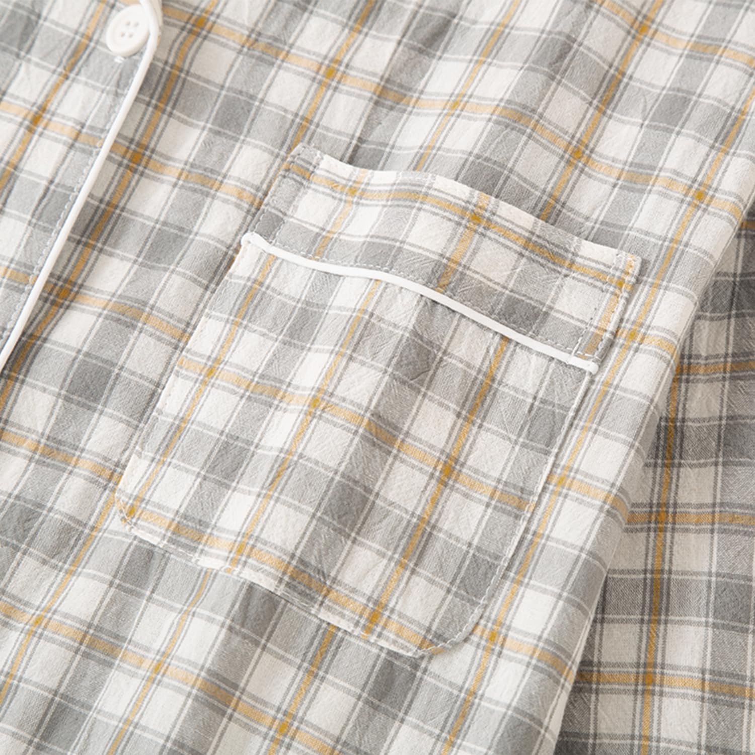 Women's 2 Piece Cotton Pajama Sets Long Sleeve Sleepwear Button Down Soft Lightweight Pj Pants Set With Pockets - Image 3