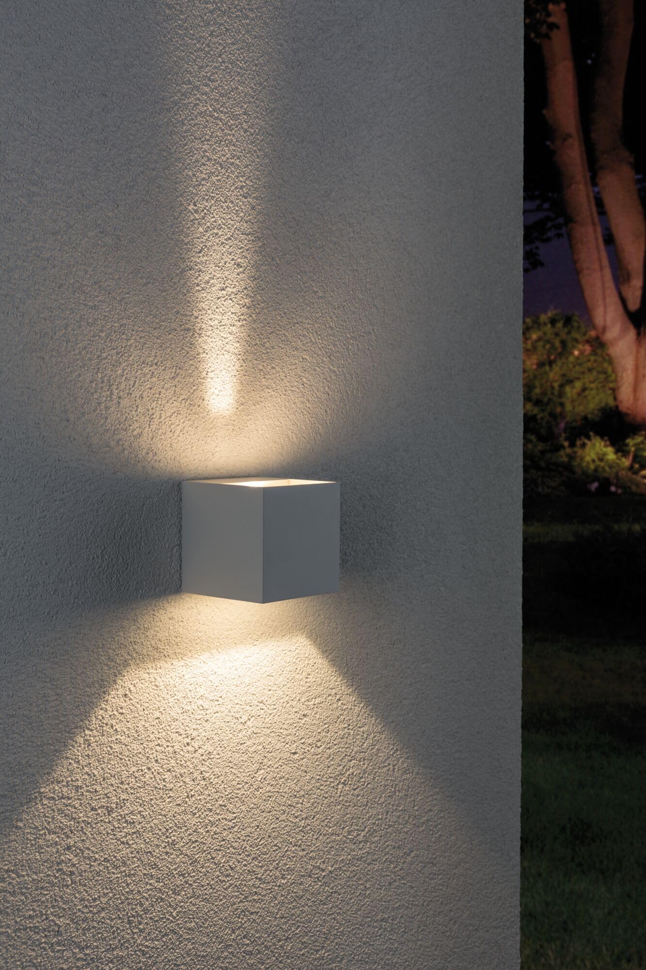 Paulmann 18001 Kit Spot en saillie spécial Cybo LED 2x3W, 230V, IP65, carré, 80x80 mm, Blanc, Alu