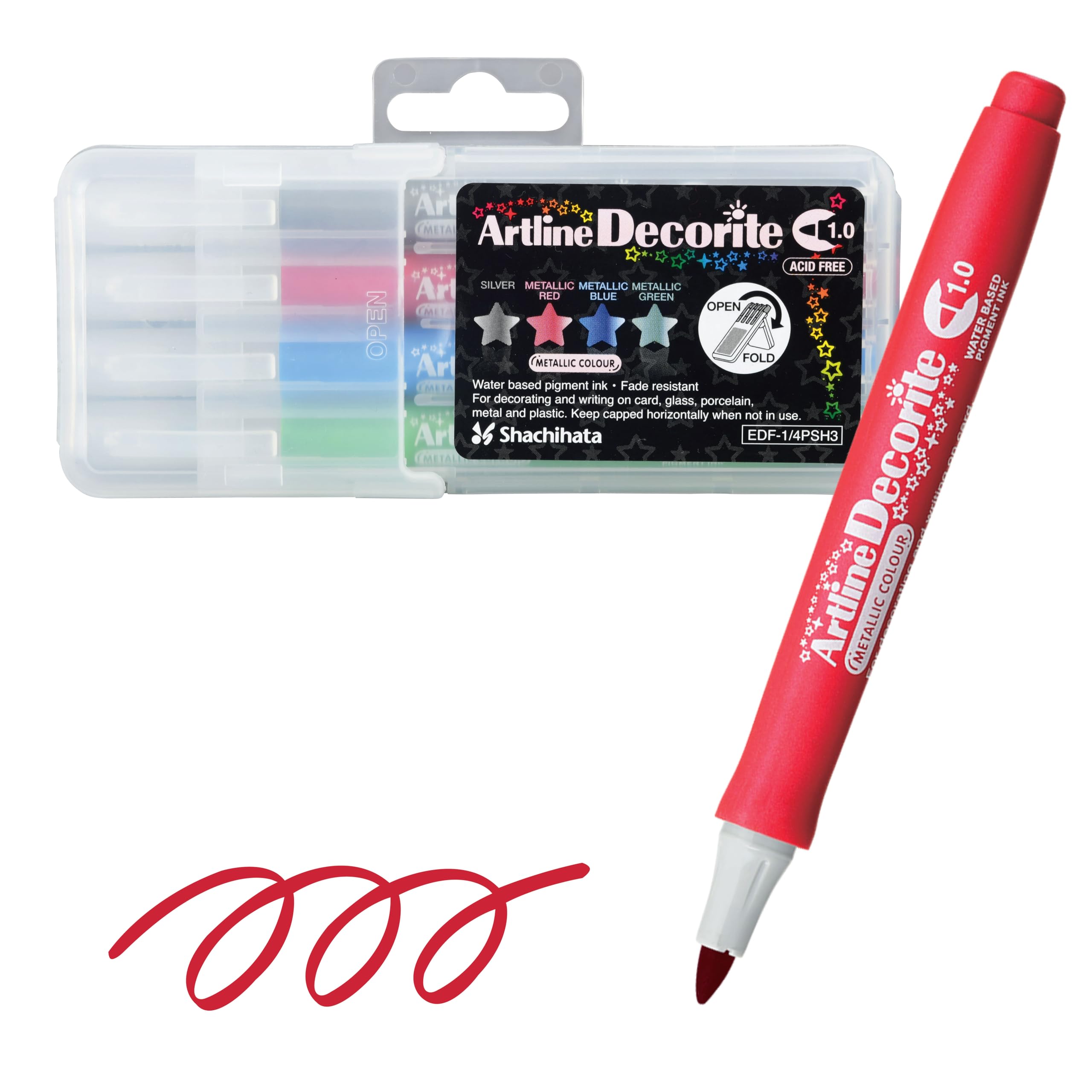 Amazon | Artline シャチハタ アートライン ペン デコライト 4色セット