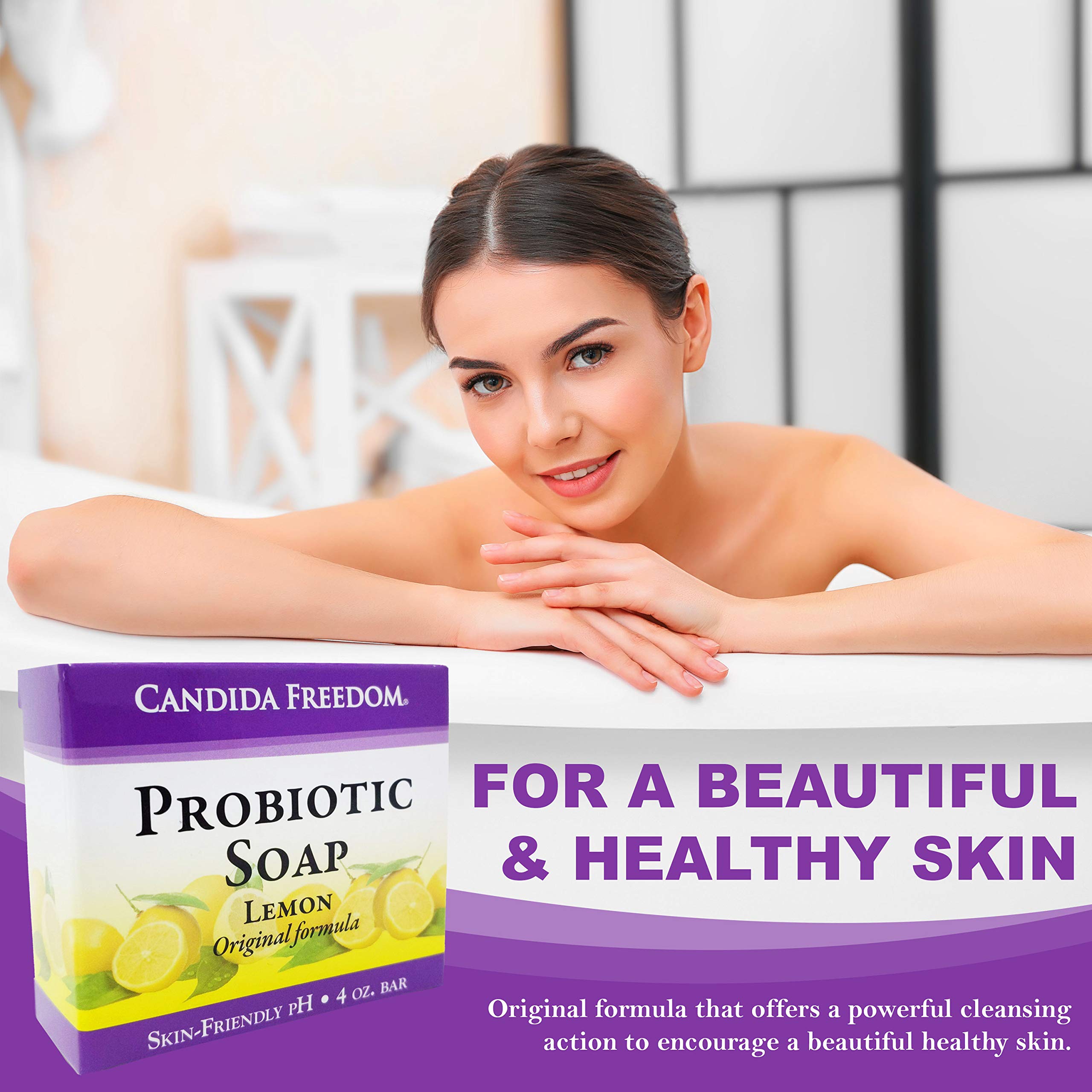 Candida Freedom 100 Natural Probiotic Soap Anti fungal Soap for Skin