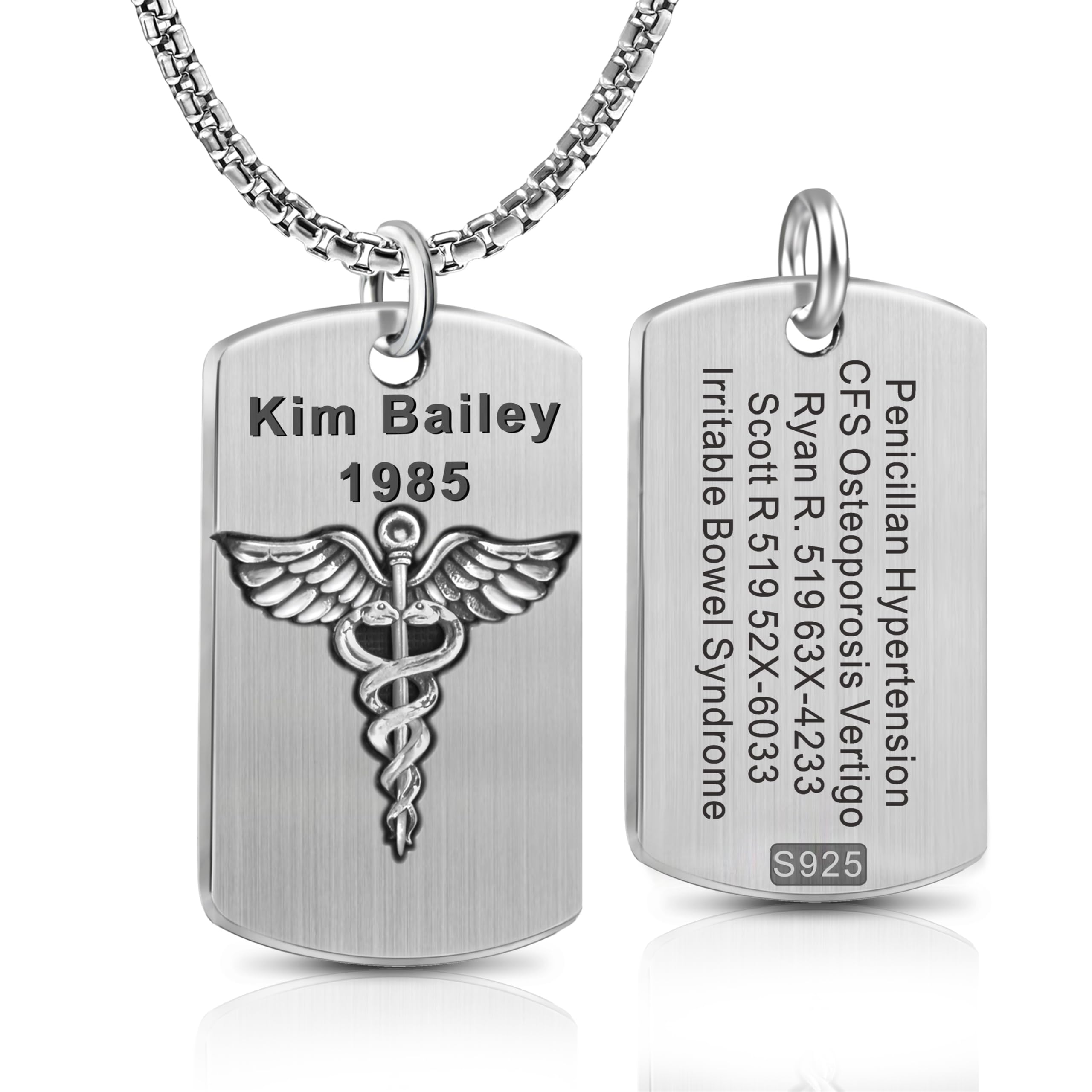 Medic Alert Necklaces Medical Necklace To Call For Help Custom