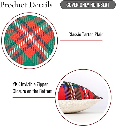 Miniatura 10 de Hofdeco Premium Funda de almohada lumbar decorativa de terciopelo suave de invierno solo para sofá, cama, rayas anchas con pompones, rojo, 12 x 20