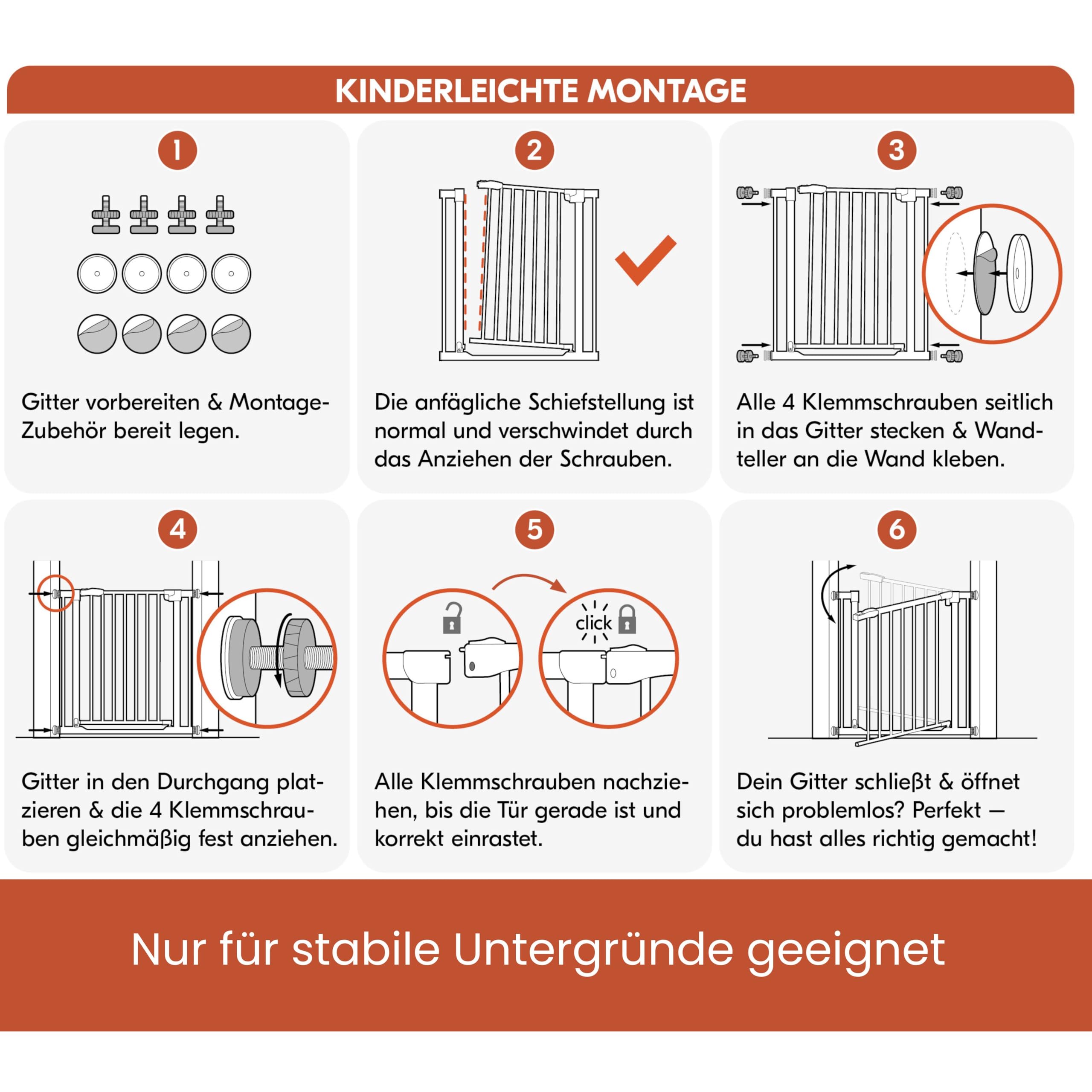 hauck Stop N Safe 2, Silber – Schutzgitter Treppe und Tür 84–89 cm – Kindersicheres Absperrgitter ohne Bohren – Manuelle 1 Hand Öffnung – nur für Innen - Auch für Hunde