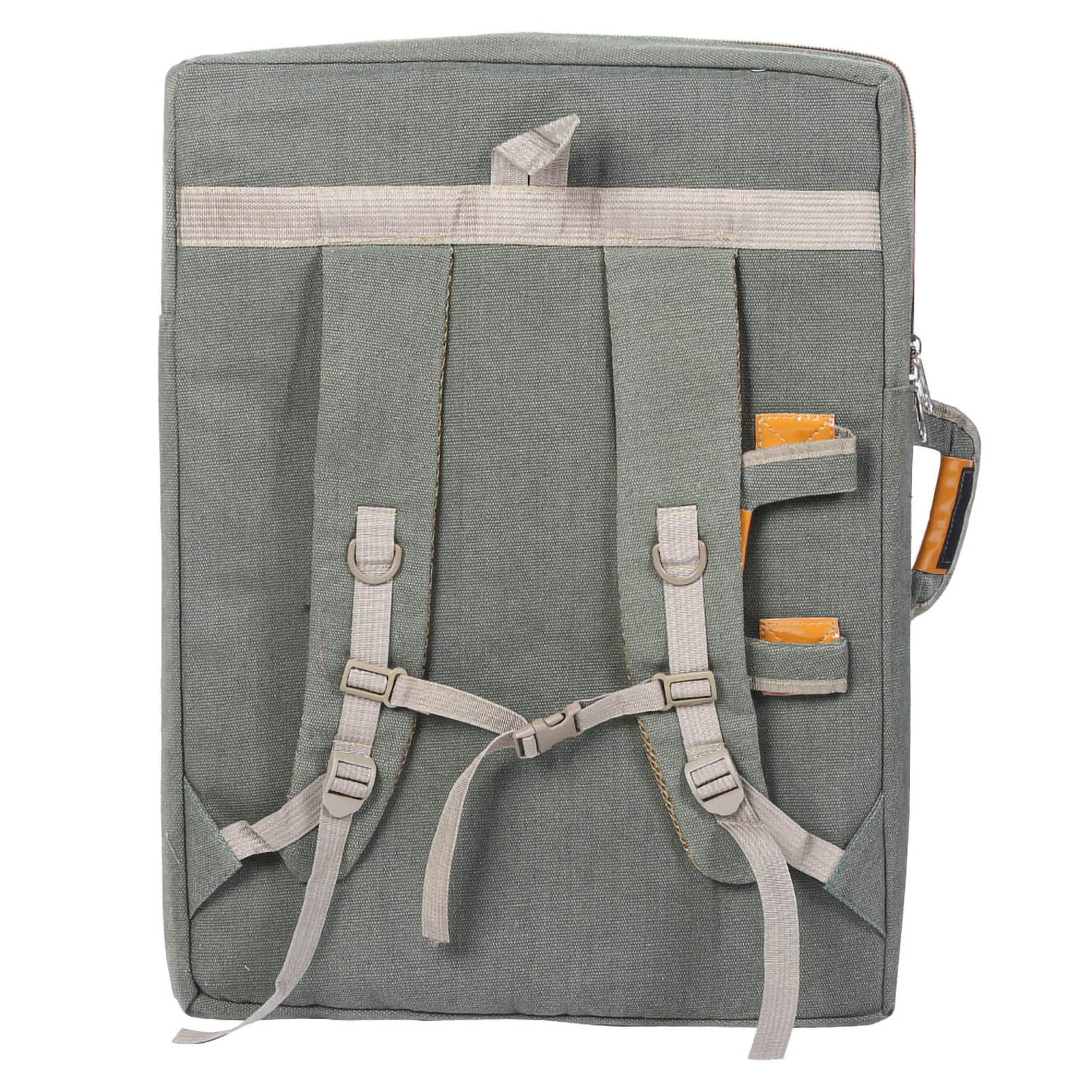 Grand Sac Art Croquis Plein air, Toile imperméable, Crayons, Poche Couleur, chevalet métal, Gris cendré