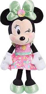 Disney Junior Minnie Mouse 8-Inch Small Sweets Minnie Mouse Beanbag Plush, Minnie Mouse In Pink Sweet Treats Dress, Stuffed Animal, Officially Licensed Kids Toys for Ages 2 Up by Just Play