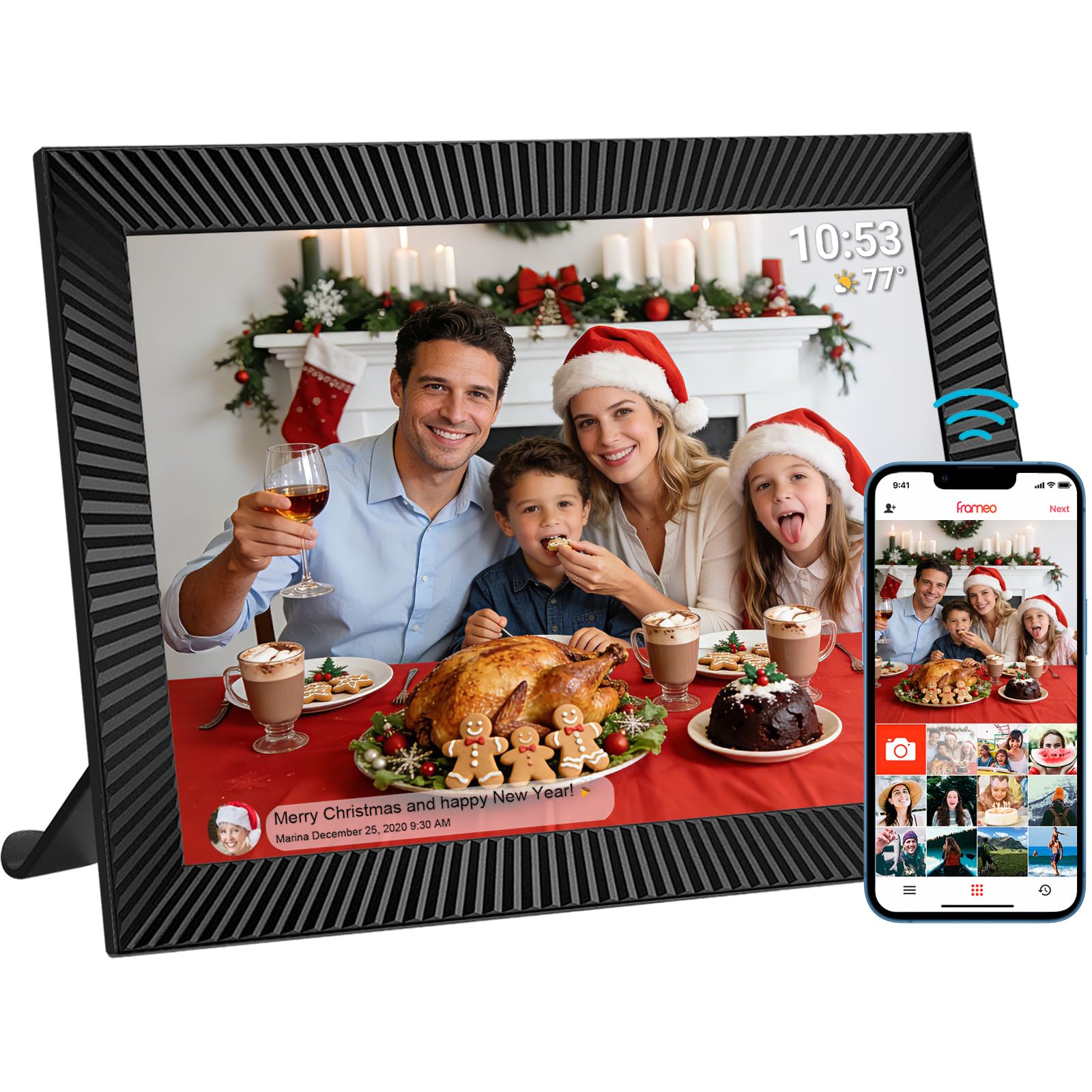 Frameo Cadre Photo Numérique 10,1" WiFi 32 Go Écran Tactile IPS 1280 x 800