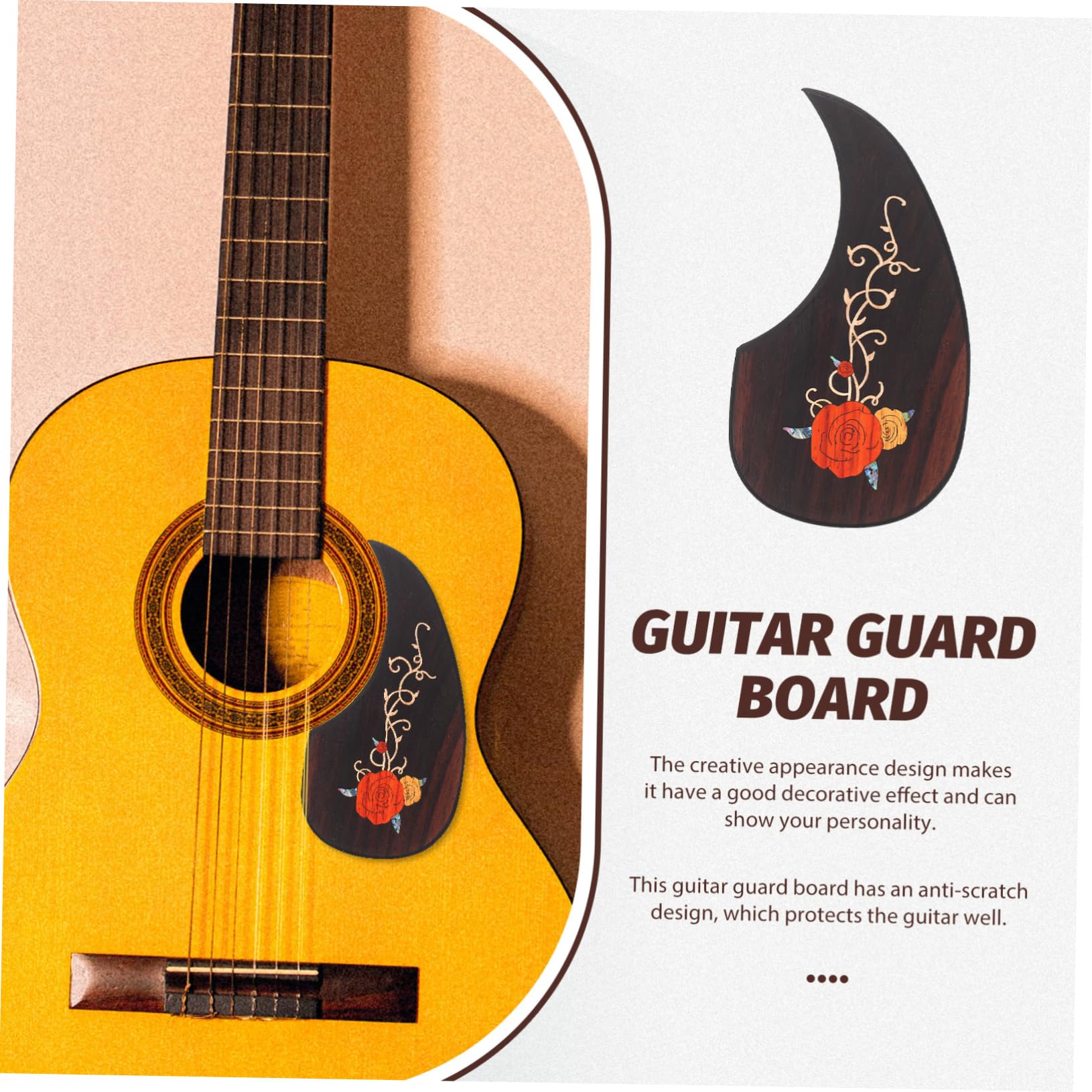 TOYANDONA 5 Uds Golpeador De Guitarra Guitarra Acústica Pegatinas Pastillas De Guitarra Rosa Pegatinas Golpeador Material Púas De Guitarra Eléctrica Accesorio De Guitarra Folk Piezas De