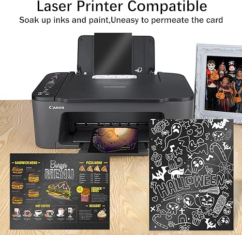 Vista 11 de 100 hojas de cartulina dorada brillante de 8.5 x 11 pulgadas, papel metálico Goefun de 80 libras, papel perlado para invitaciones, cumpleaños, azul