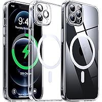 Flyzoo Cover Magnetica Trasparente per iPhone 12 Pro Max - [con Pellicola di Protezione