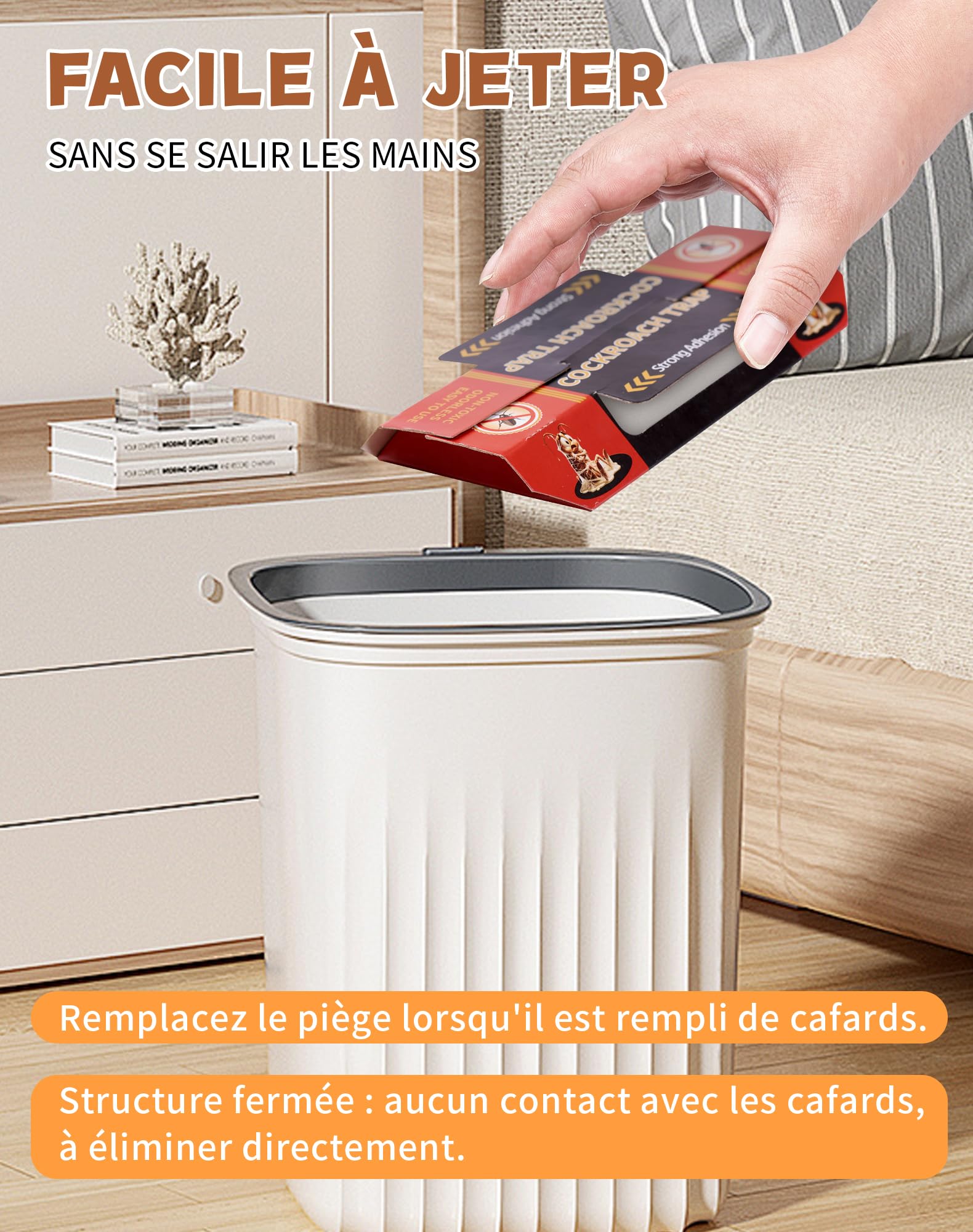 Piège à Cafard Professionnel Puissant 30 Pièces Anti Cafards Attrape Blatte Cuisine Salle de Bain