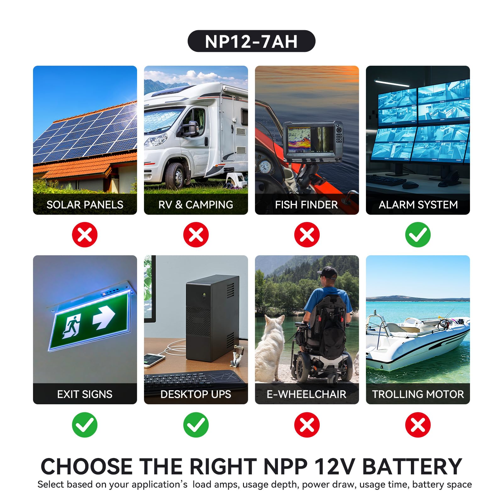 NP12-7Ah AGM Rechargeable Maintenance Valve Regulated Sealed Lead Acid Battery with F2 Terminal Compatible with UPS — view 7