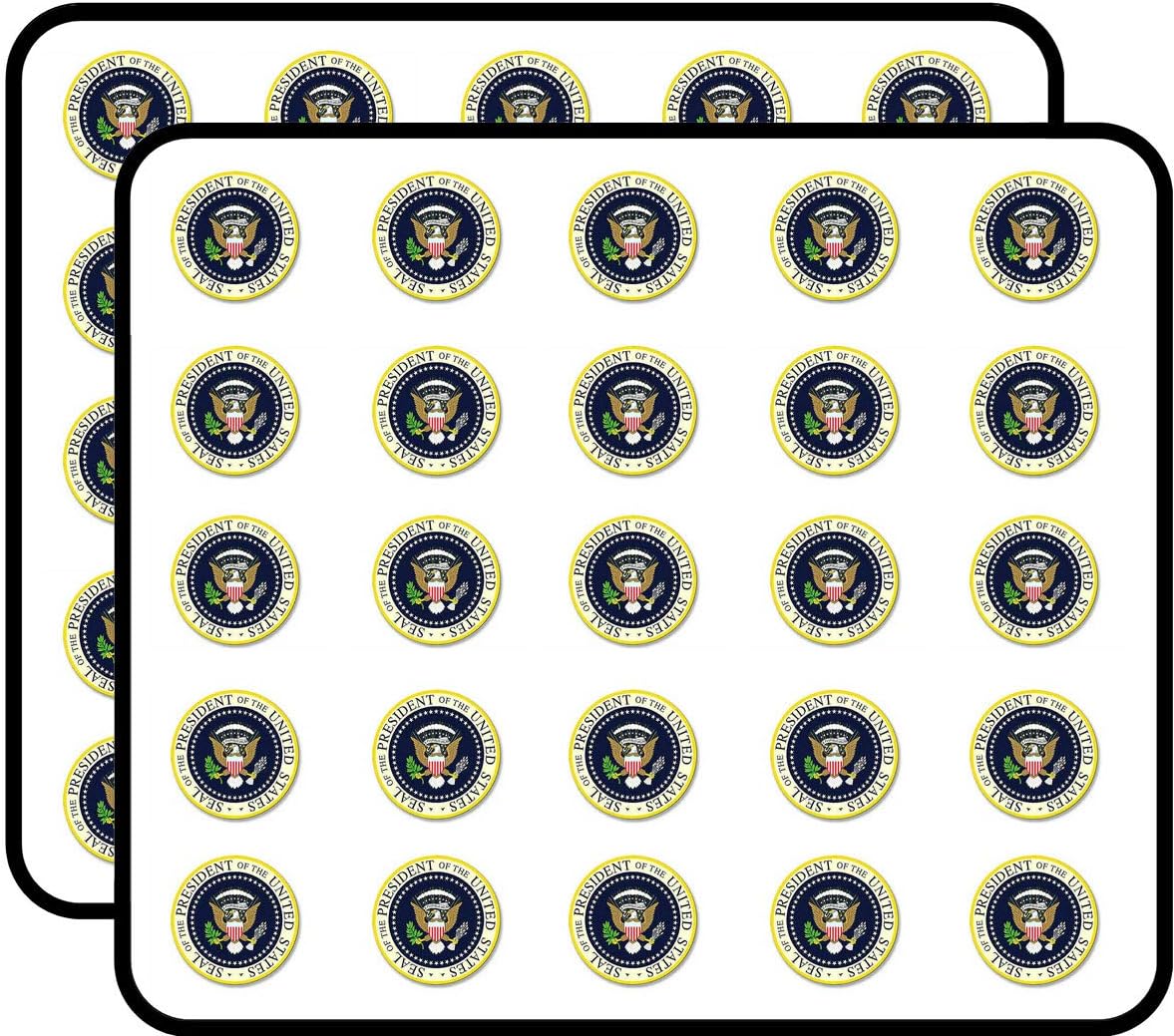 Round Presidential Seal -Logo potus President dc Official Trump Sticker for Scrapbooking, Calendars, Arts, Kids DIY Crafts, Album, Bullet Journals 50 Pack