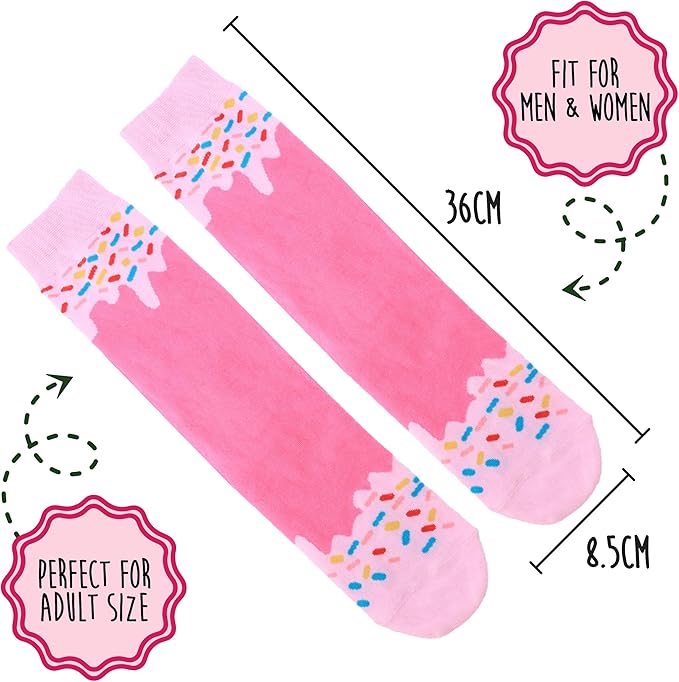 POPCRAZE 1 Par Medias de Helado Calcetines Divertidos Postre miniatura 3