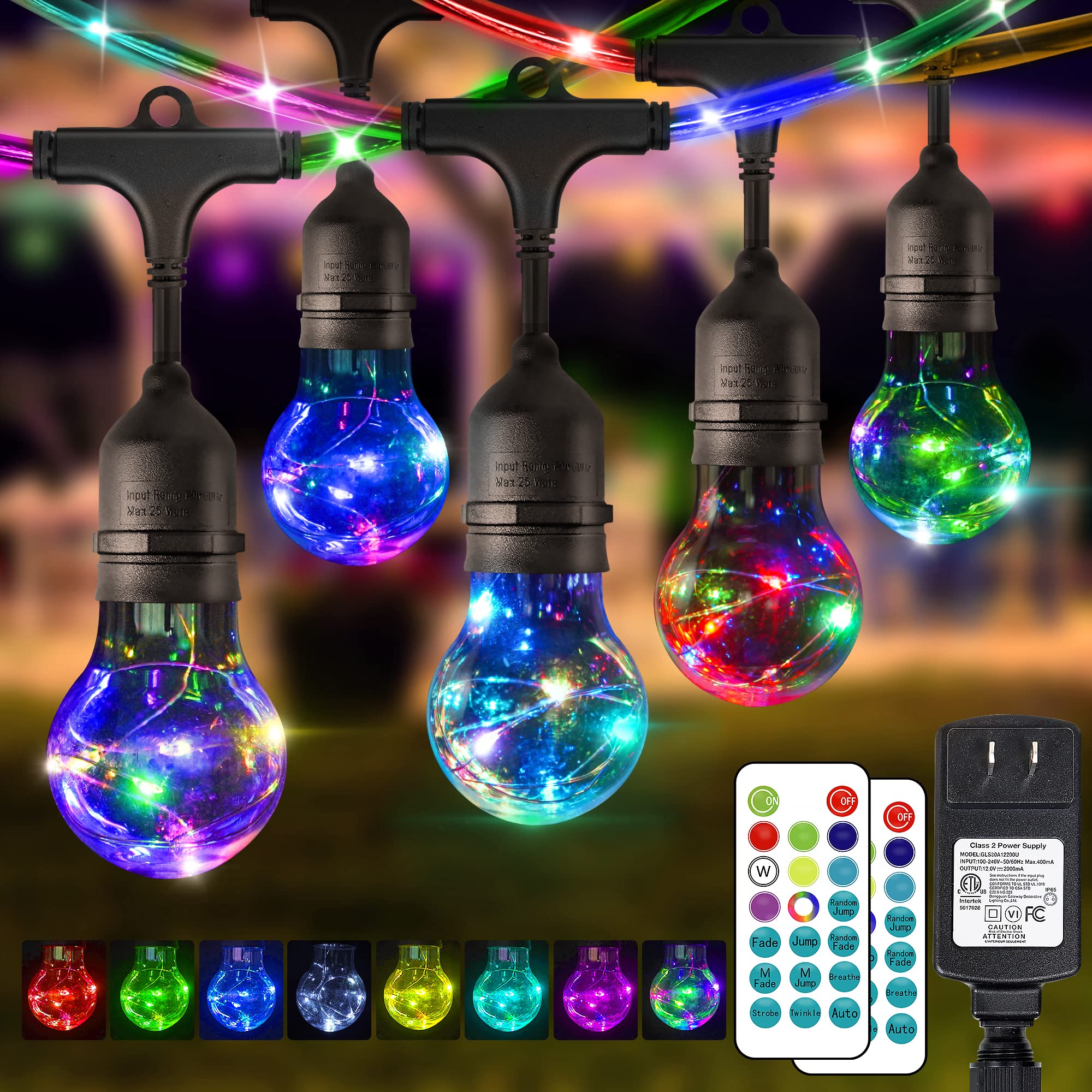 rgb string lights outdoor