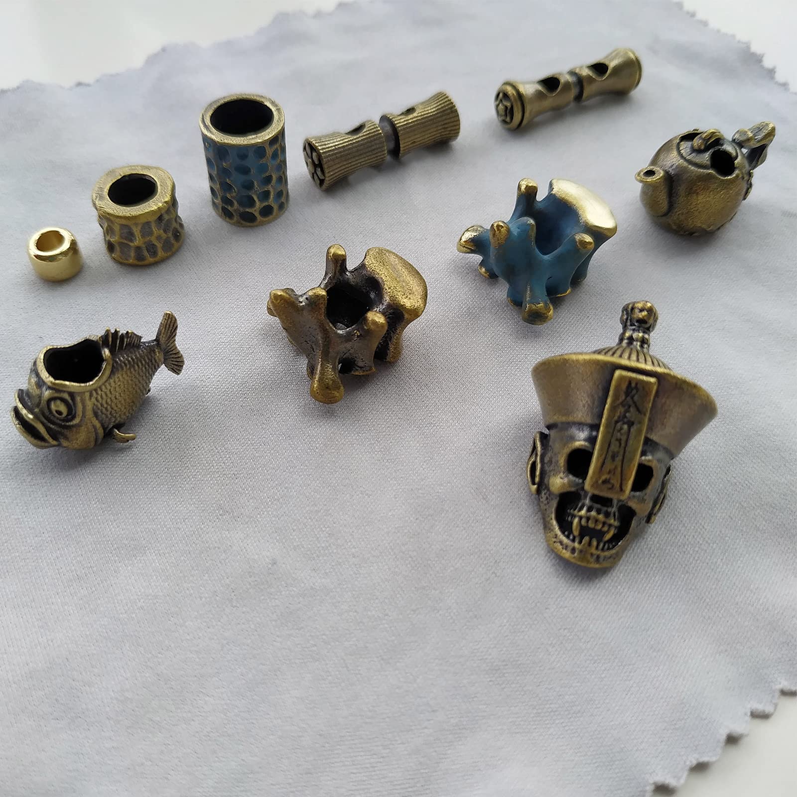 Lanière EDC Avec Couteau Et Perle Baleine En Laiton - Pendentif Pour Bracelet Paracorde