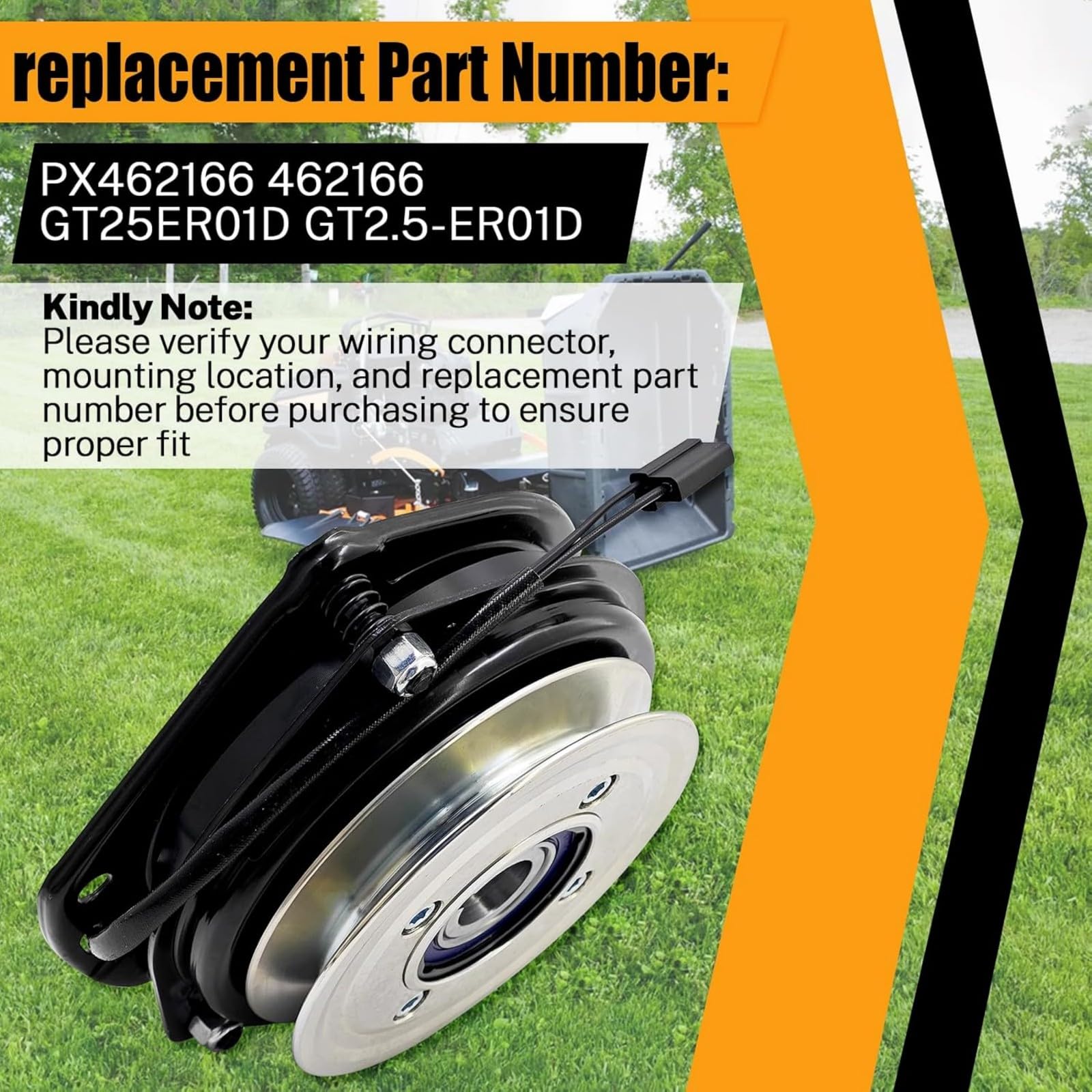 Embrague eléctrico PTO compatible con cortacéspedes Scag 462166 V-Ride