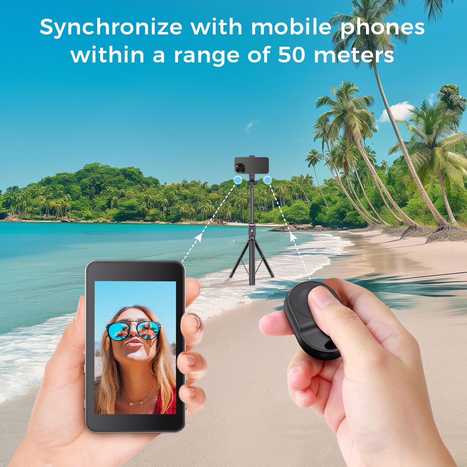 Vlog Selfie Monitor Schermo, Monitor Magnetico Telefono 4K 60fps con Telecomando Bluetooth, Monitor Fotocamera Posteriore per Live Stream TikTok, Compatibile con iPhone e Android