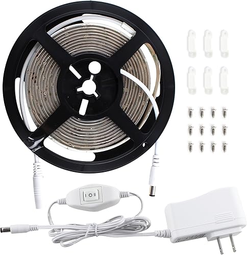 Miniatura 2 de BAZZ Tira de luz LED integrada autoadhesiva de 10 pies para debajo del gabinete cortable enlazable enchufable cableado directo