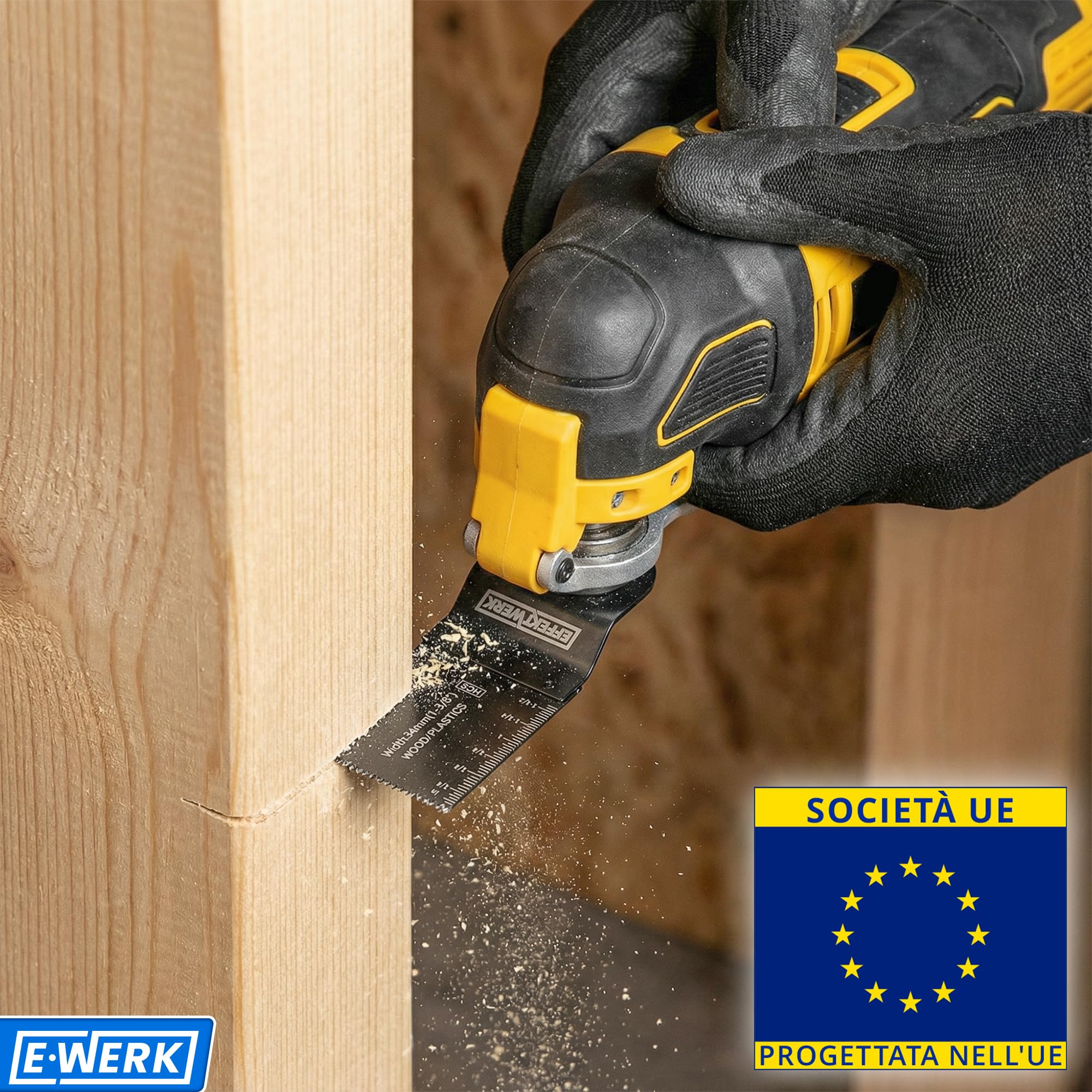 Lame per Multitool - 34mm, Confezione da 10 - Lame a Taglio a Filo per Utensile Oscillante/Taglierina Vibrante - Lame HCS Universali per Tagliare Legno/Plastica