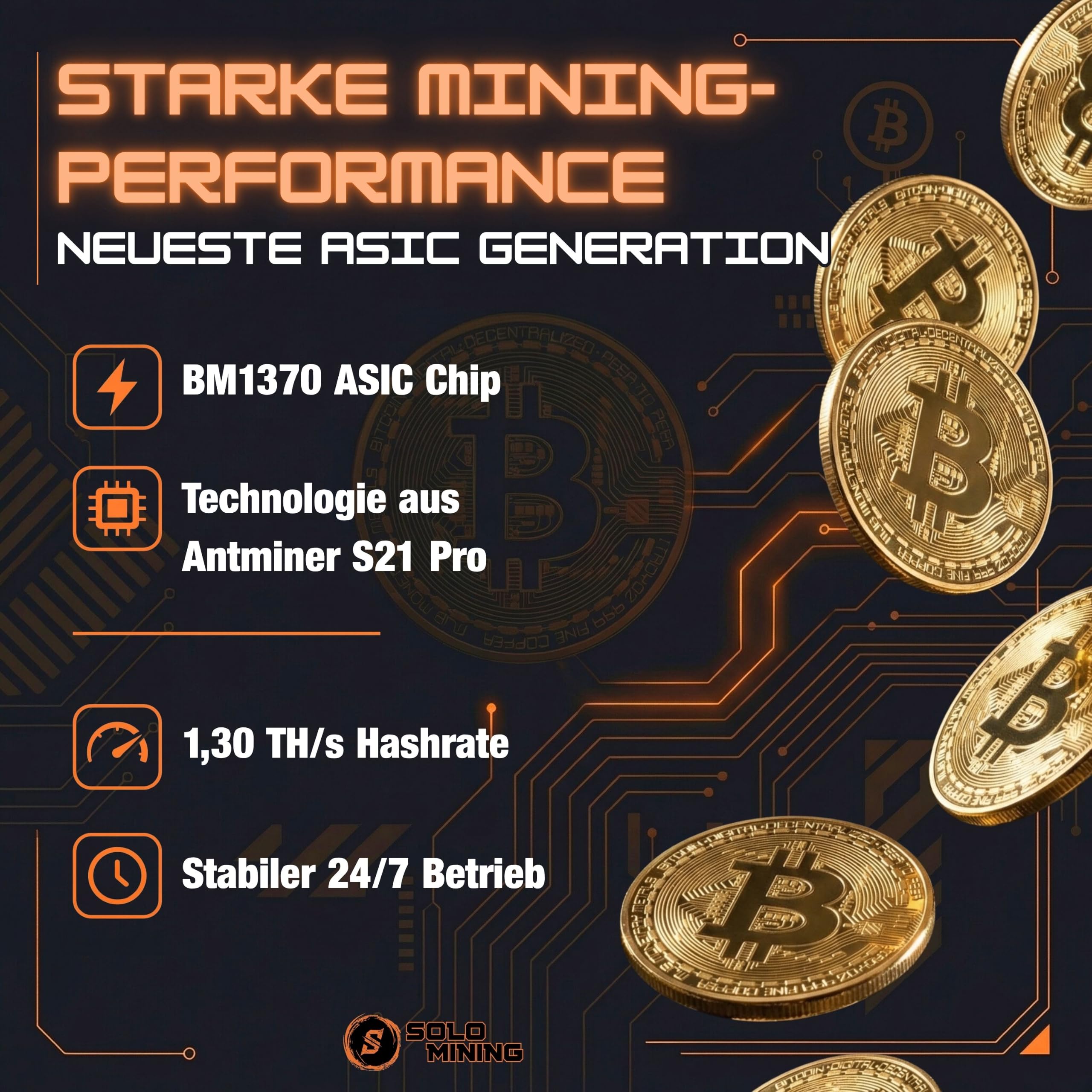 Bitaxe 602 Gamma Bitcoin Miner – Premium Plug-and-Play Home Miner | Made in Germany | 1,3 TH/s | inkl. Netzteil & Halterung (Performance Lüfter (Noctua))