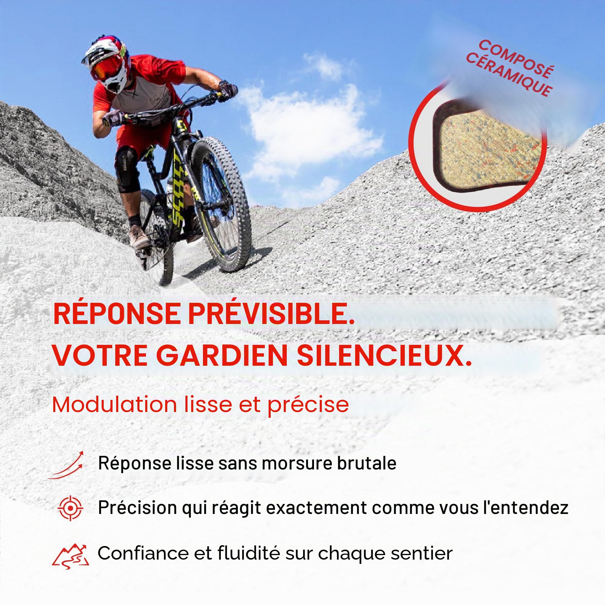 TOP BRAKE Plaquettes de Frein à Disque compatibles SRAM AVID Code R RE RSC DB8 Motive VTT VTTAE Downhill Trail All Mountain Enduro