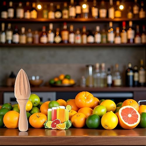 Miniatura 3 de Exprimidor de cítricos de madera  Escariador manual de mano de limónnaranja  Herramienta exprimidora de frutas portátil para el hogar, cafetería y