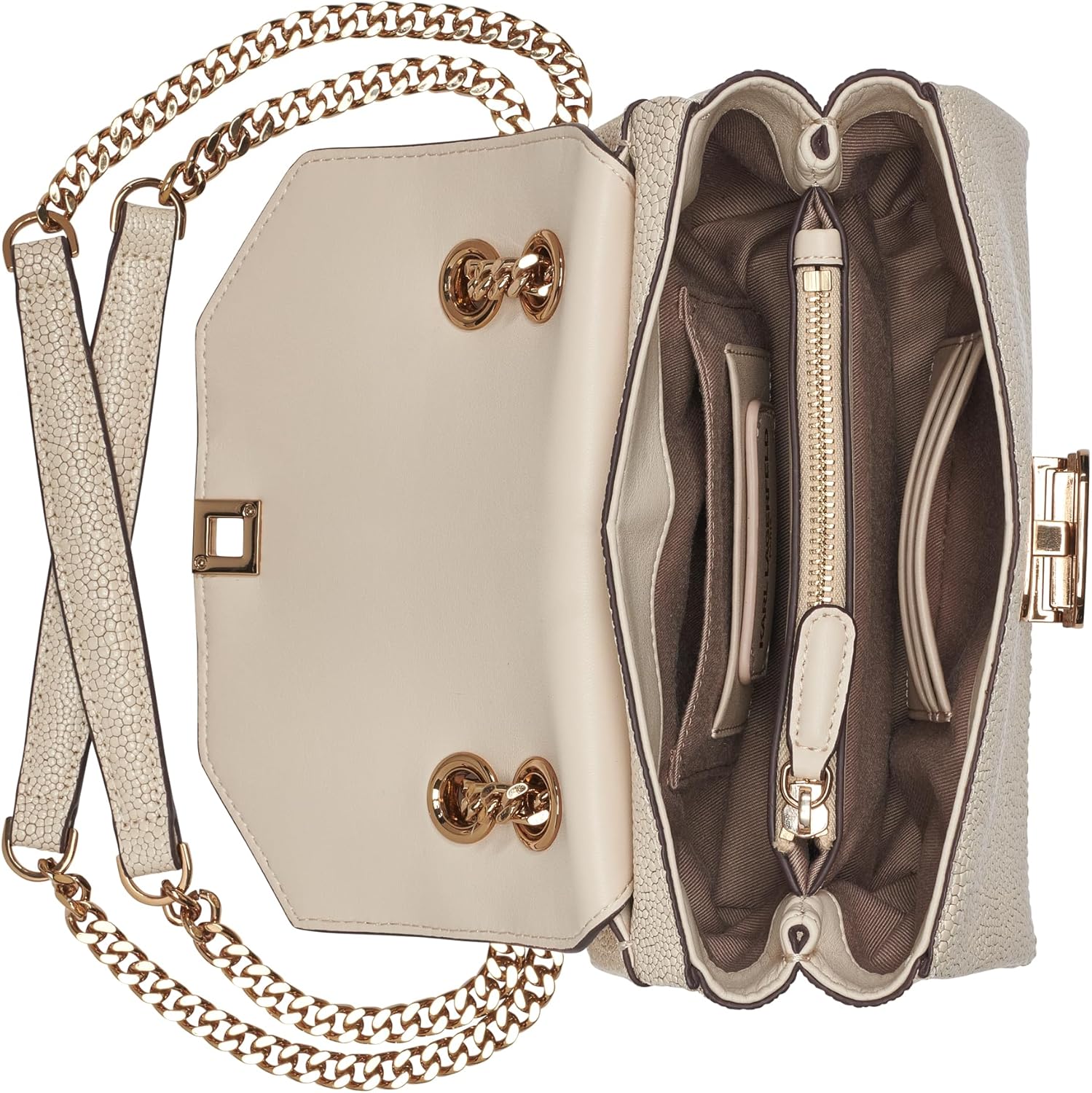 KARL LAGERFELD Paris Women's Liana Shoulder Bag with Chain Straps - Image 5