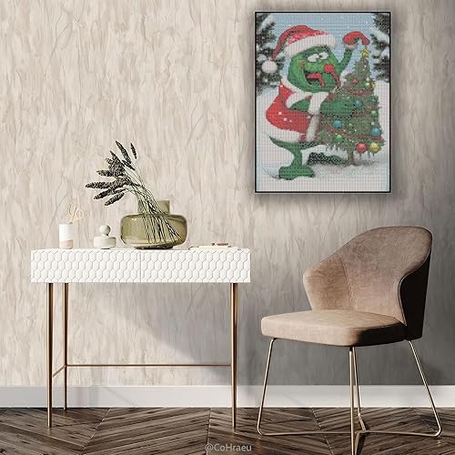 Miniatura 7 de Kits de pintura de diamantes para árbol de Navidad para adultos, kits de arte de diamantes redondos 5D para manualidades, regalo de arte de gemas