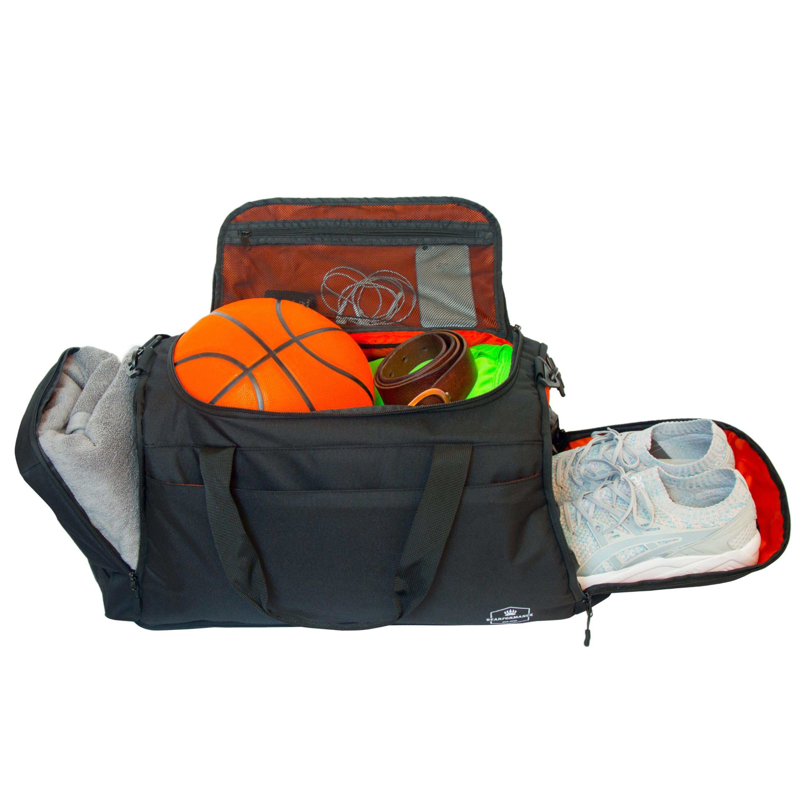 Bearformance® Ultimate Sportbag | Sporttasche mit Schuhfach & Nassfach mit Rucksackfunktion für Herren & Damen für Sport, Training, Gym, Calisthenics, Reise