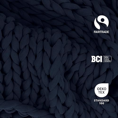 Miniatura 4 de Bearaby Mantas de algodón tejidas a mano para adultos, manta de punto grueso, sostenible, transpirable, orgánica, refrescante, lavable a máquina