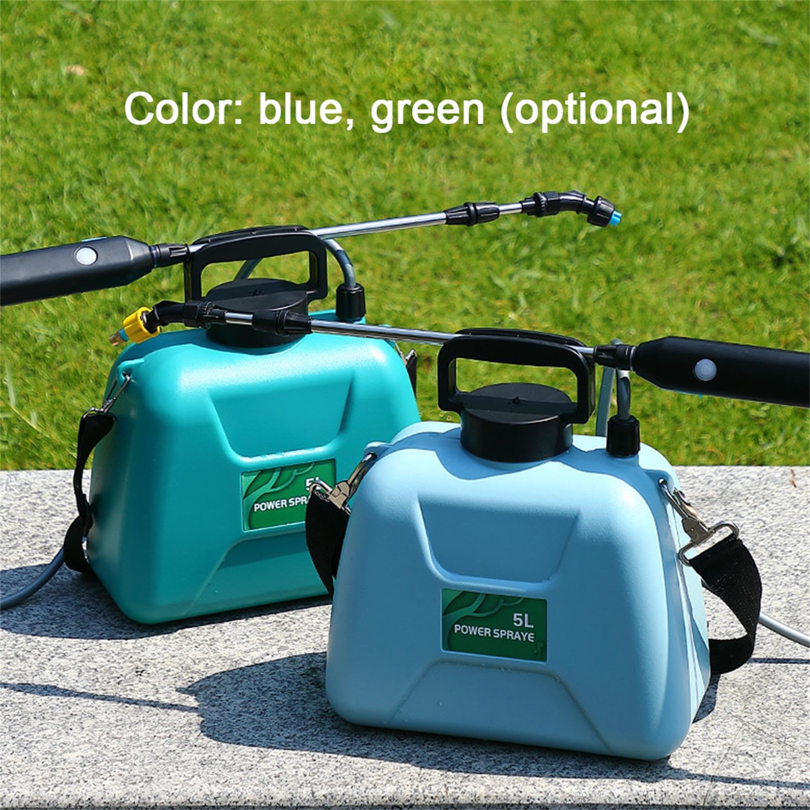 Wakects Spruzzatore Elettrico a Zaino Portatile, Annaffiatoio per Piante Giardino, Lavaggio Auto e Pulizia Domestica, Blu