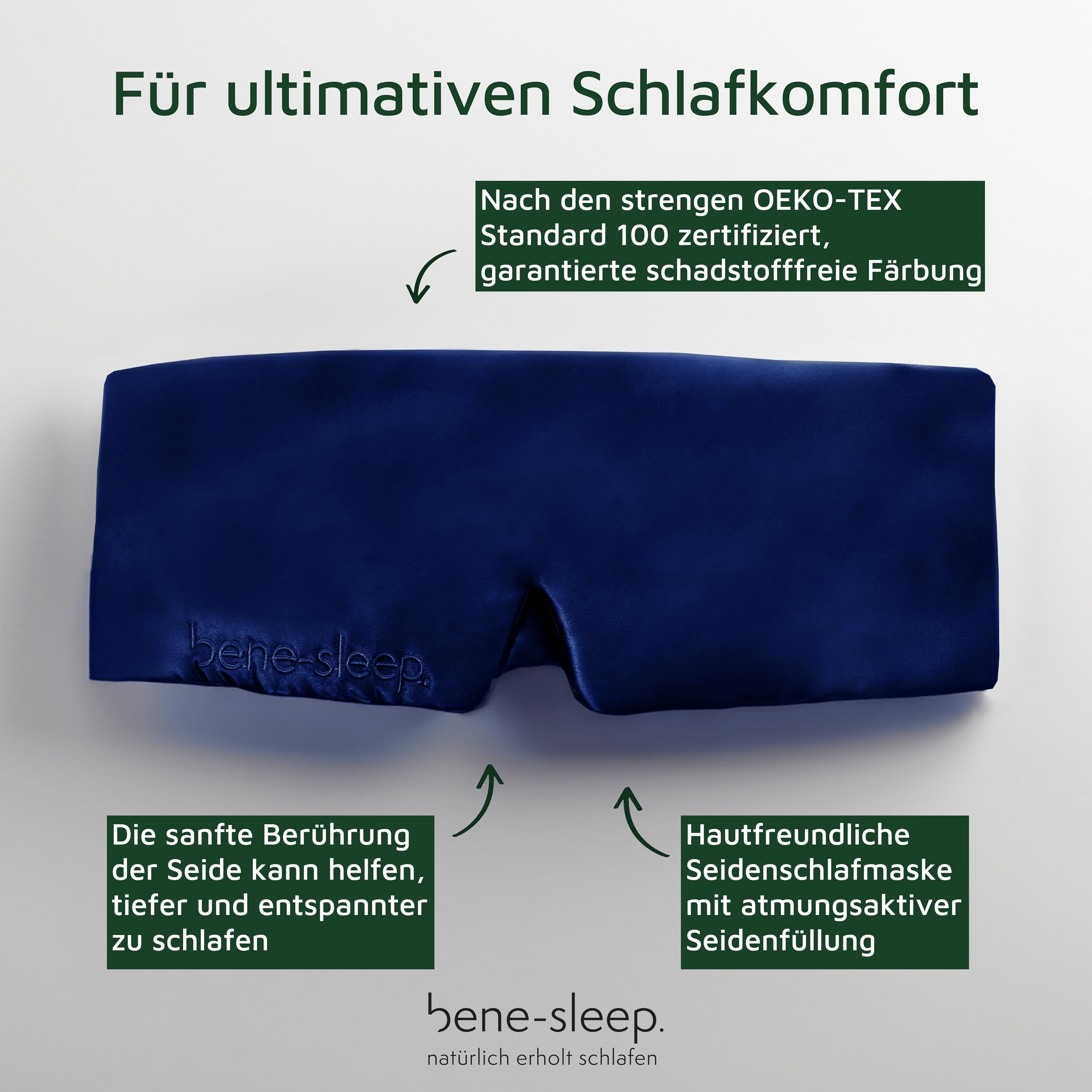 Masque de sommeil en soie de qualité supérieure - 100 % étanche à la lumière - Rembourrage doux pour les nuages - Lunettes pour un sommeil réparateur - Doux pour la peau et luxueux - Pour