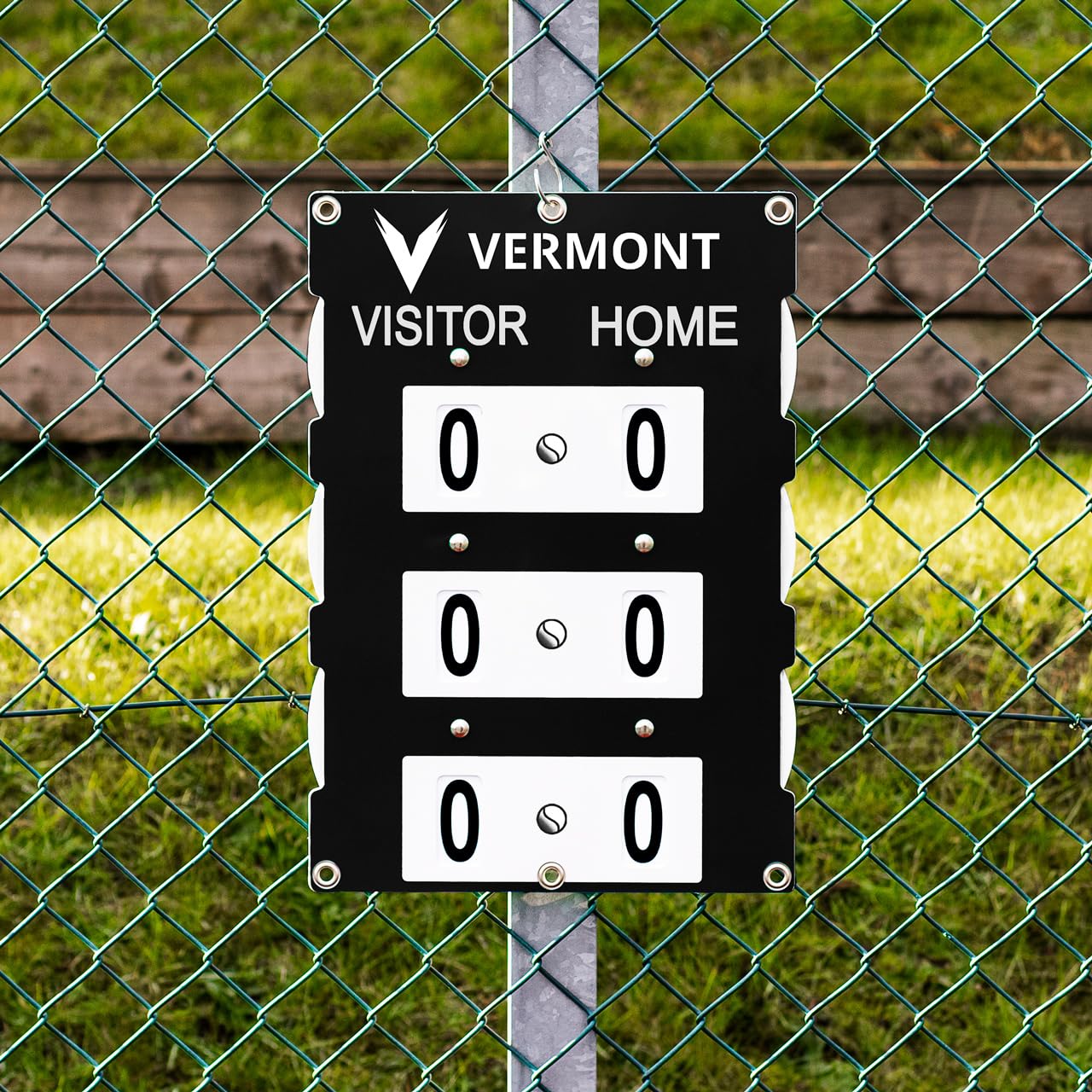 Vermont Fence Mounted Tennis Scoreboard - 3 Green, Blue & Black | Ultra-durable (Small (14in x 20in), Black)