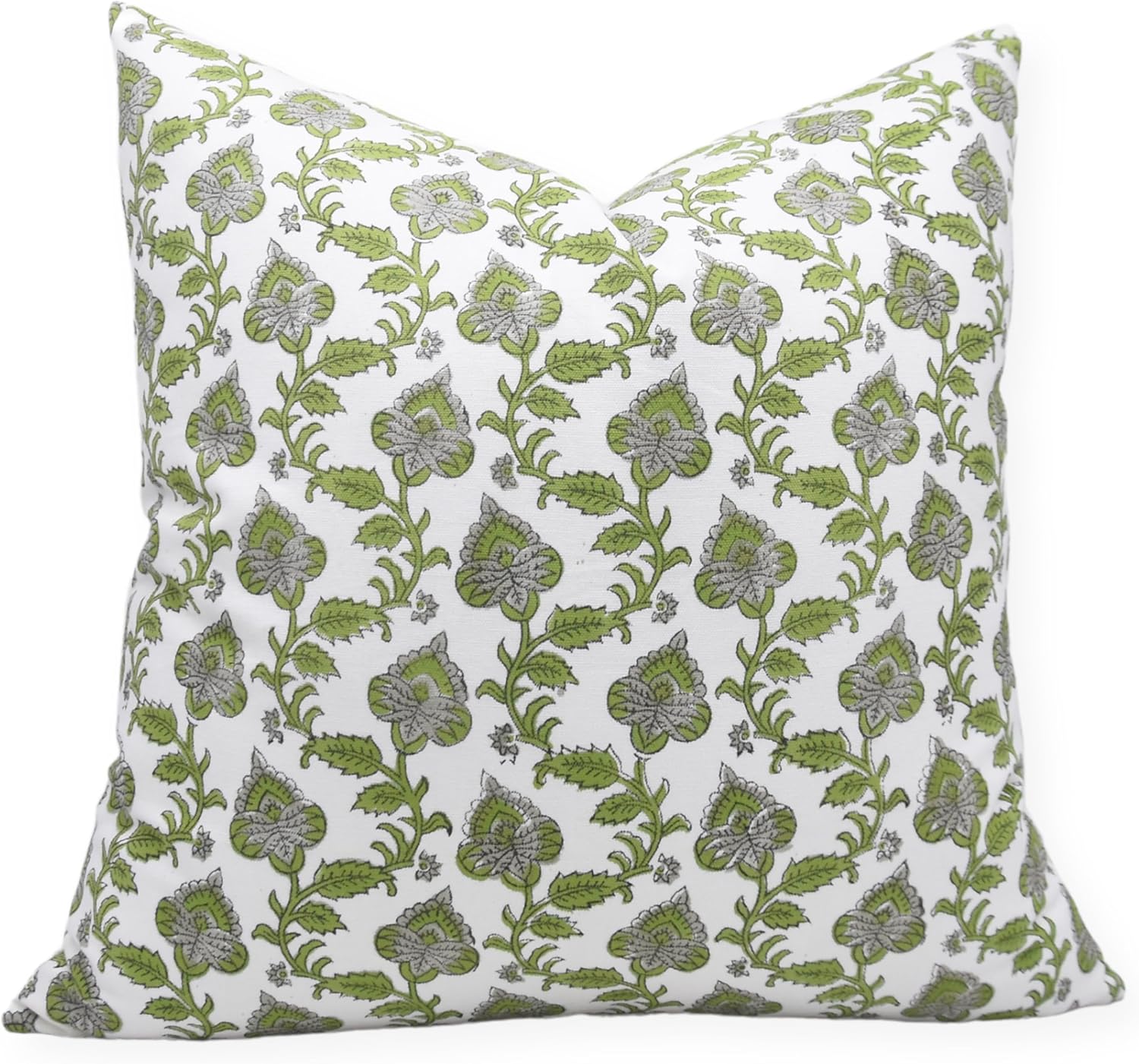 Fabritual Handmade Block Print 20X20 Thick Cotton White