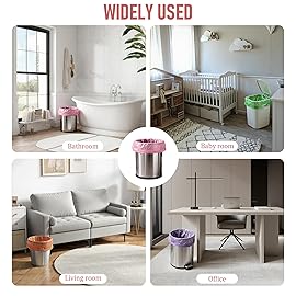 YHEEL Small Trash Bags 4 Gallon: Colored Bathroom Trash Bags Unscented Small Garbage Bags Strong Leak-Proof Trash Liners or Office Bedroom - 120 Counts