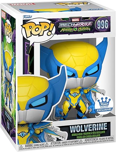 Funko Pop! Marvel MECH Strike Monster Hunters Wolverine #996 Caja y protector incluye