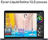 Apple MacBook Air Portable avec Puce M2 : écran Liquid Retina de 13,6 Pouces, 16 Go de RAM, 256 Go de Stockage SSD, Clavier rétroéclairé, caméra FaceTime HD 1080p ; Minuit - 4