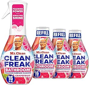 Amazon.com: Mr. Clean Clean Freak Foaming Bathroom Surface Cleaner ...