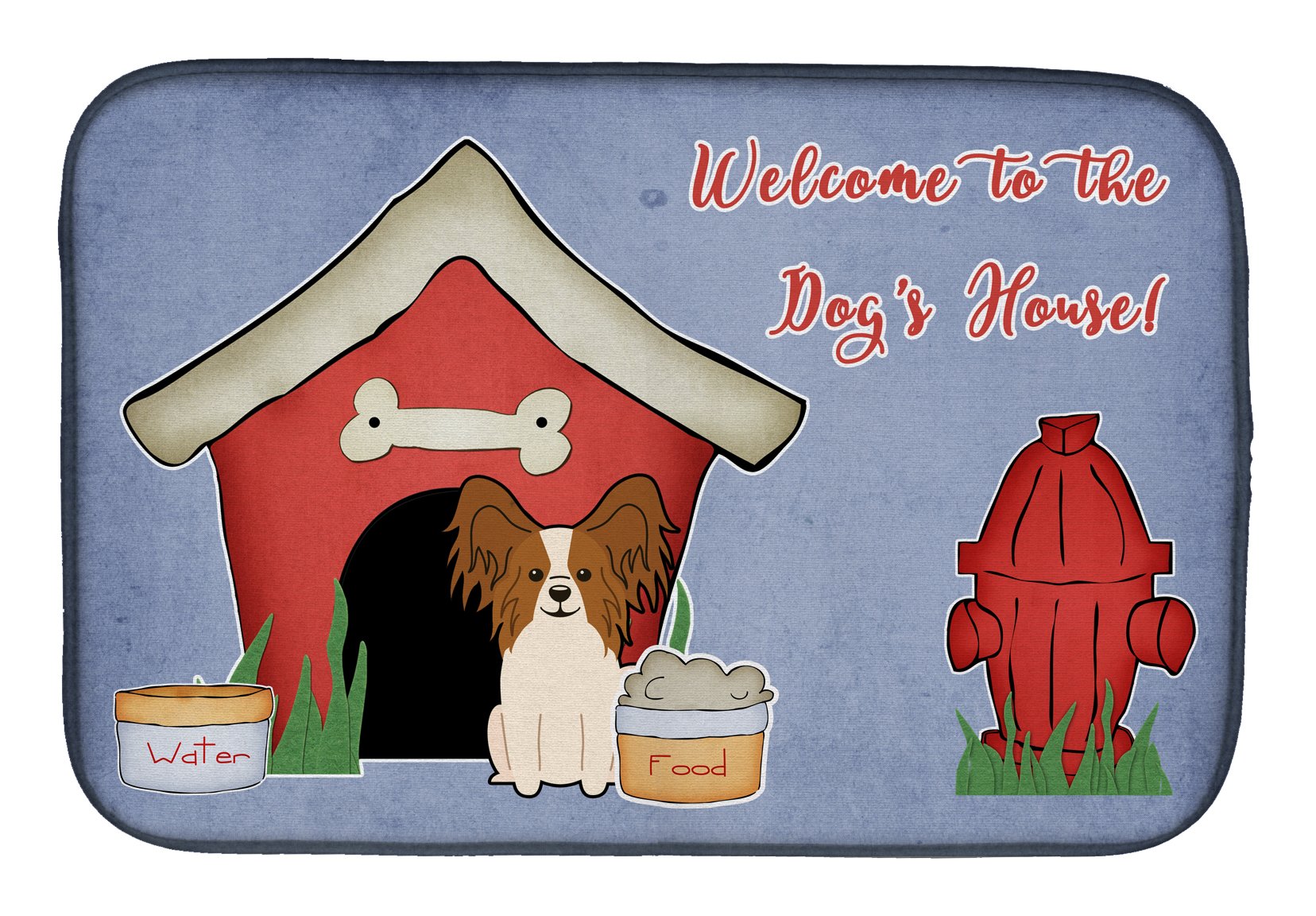 Caroline's Treasures Dog House Collection Papillon Rosso Bianco