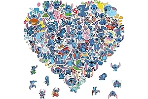 100Pcs Lilo & Stitch Kids Stickers Pack: Cute Cartoon Vinyl Toys Stickers