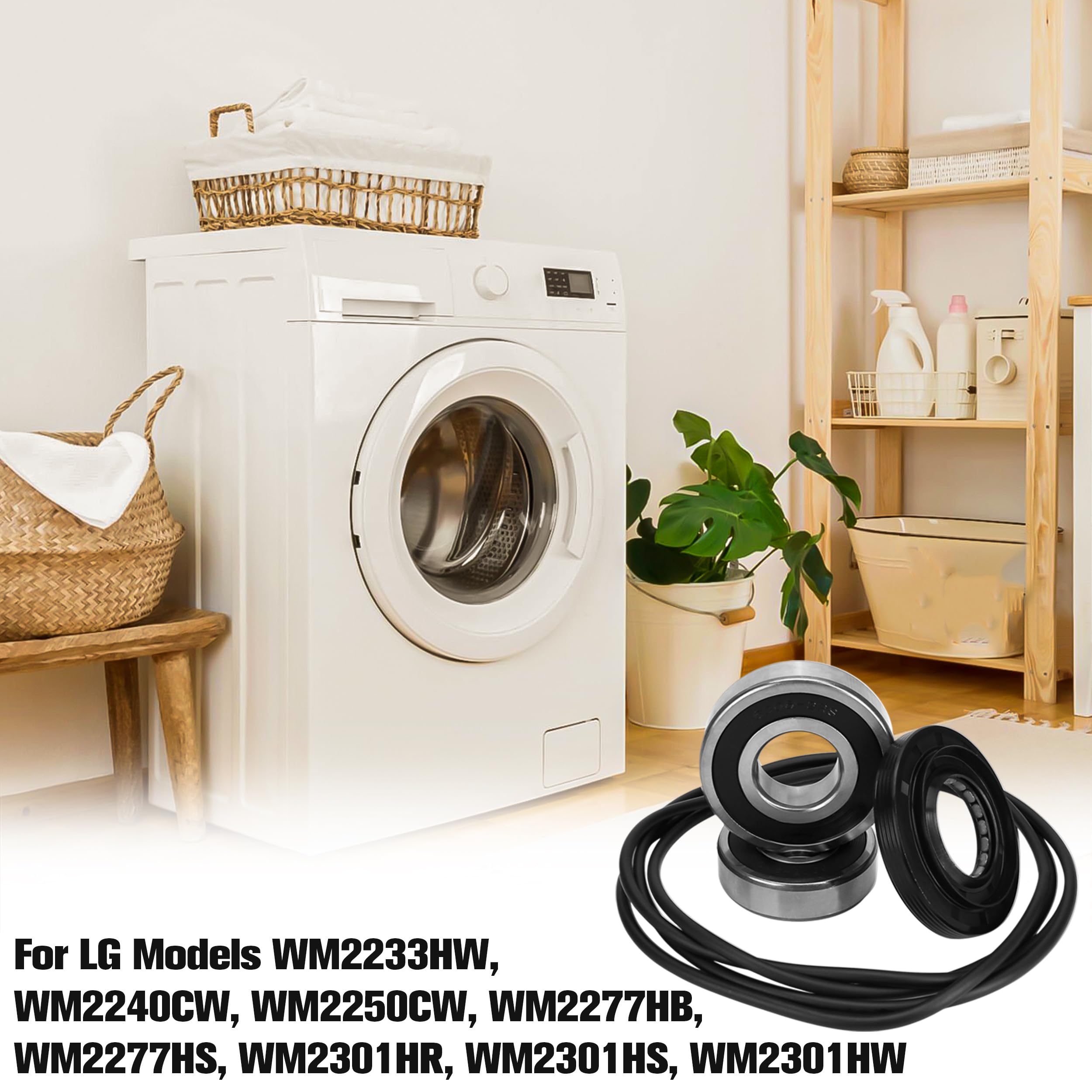 4036ER2004A - Kit de rodamientos y sellos de repuesto para lavadora de carga frontal para modelos LG WM2233HW, WM2240CW, WM2250CW, WM2277HB, WM2277HS, WM2301HR, WM2301HS, WM2301HW para Kenmore