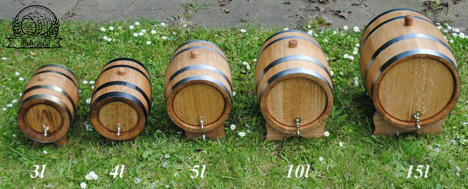 Oak Barrel Wooden Barrel Multiple Sizes (5L)