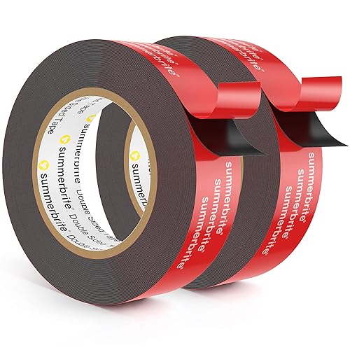 Cinta de doble cara, cinta de montaje resistente, cinta adhesiva de espuma de 16.5 x 0.94 pulgadas, cinta impermeable de dos caras, multiusos para