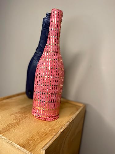 Miniatura 9 de Wine Sleeve (Black, Sequin) Bottle CoverUnique DecorReusableUnique Gift Idea