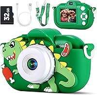 YEEHAO 48MP Kids Digital Camera for Boys Girls 3-9 Years, 1080P HD Video Dual Lens Selfie Toy with 32GB SD Card, Shockproof Case, Games - Christmas Birthday Gifts
