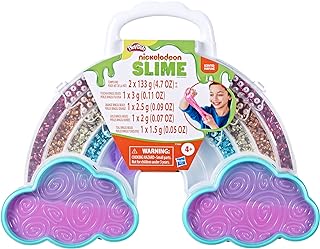 Nickelodeon Slime Brand Compound Rainbow Mixing Set, Pre Made with Add-in Charms, Kids Arts & Crafts Kit, Preschool Sensory Toys, Ages 4+