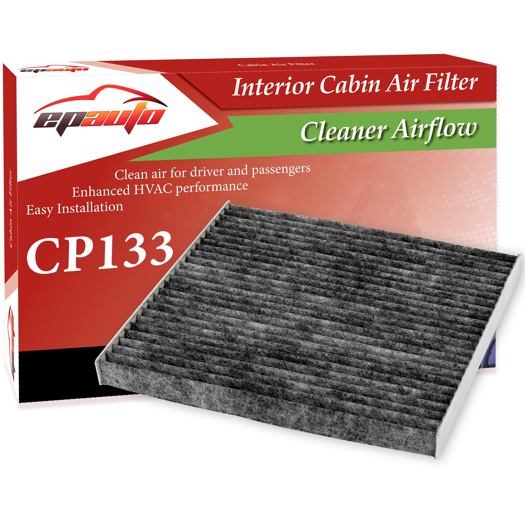 EPAuto CP133 (CF10133) Premium Cabin Air Filter include Activated Carbon Compatible with Toyota Corolla (2002~2008), Matrix (2003-2008)