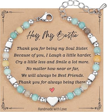 TONY & SANDY Best Friend Friendship Gifts for Women, Bestie Gifts for Women, Dainty Friendship Bracelets