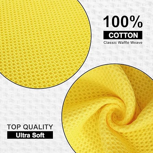 Miniatura 438 de Kitinjoy - Paños de cocina 100% algodón, paquete de 6 paños de cocina ultra suaves y absorbentes para secar platos, toallas de cocina de secado