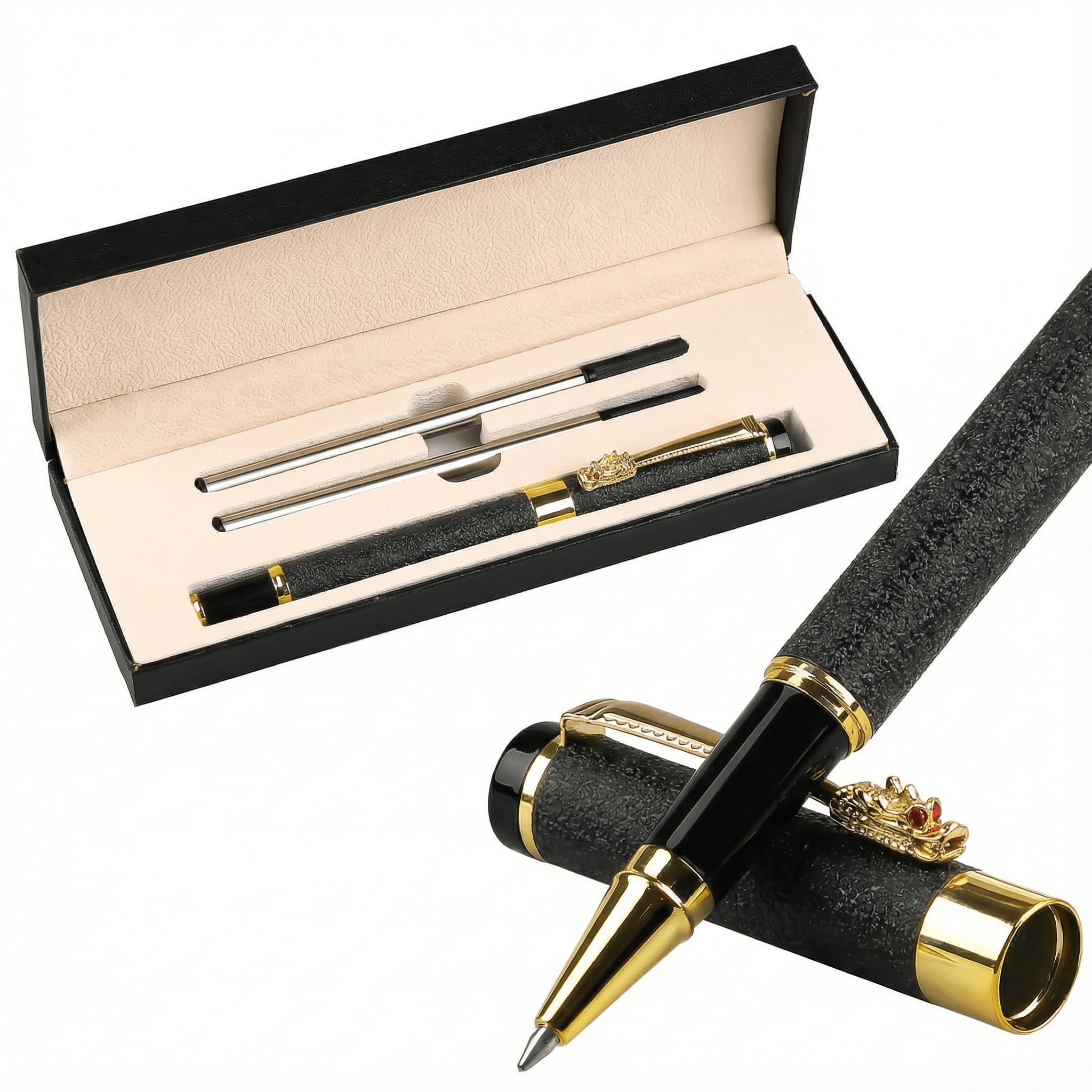 Luxury Rollerball Pen Set Nice Metal Ballpoint Pen, Black